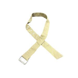 Heavy-Duty Beige Canvas Belt 49" With Double Prong Buckle & Grommets Utility